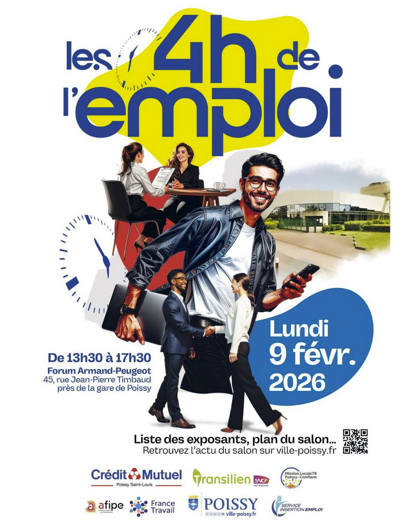 4H de l’emploi à Poissy Lundi 9 février 2026